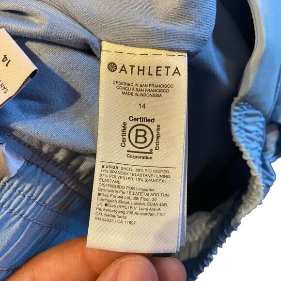 ATHLETA Brooklyn Lined Jogger Pants Sz 14 Athleisure Casual Sportwear Golf Blue - Picture 11 of 13